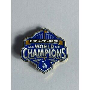 LA Dodgers 24 25 Back To Back World Champions Stadium Flag Hat Pin Hats Pins